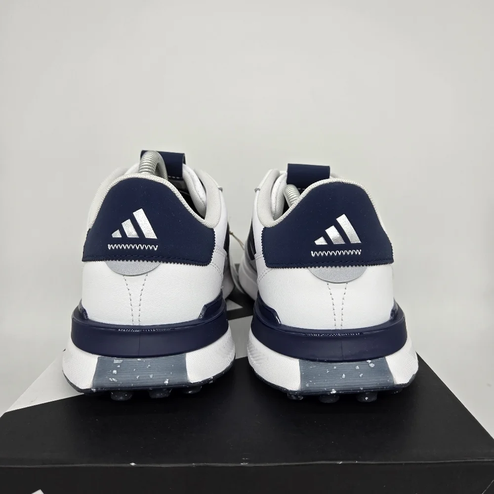New adidas S2G Spikeless Leather 24 Golf White Navy Men's Shoes Size 13